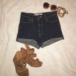 High waisted jean shorts